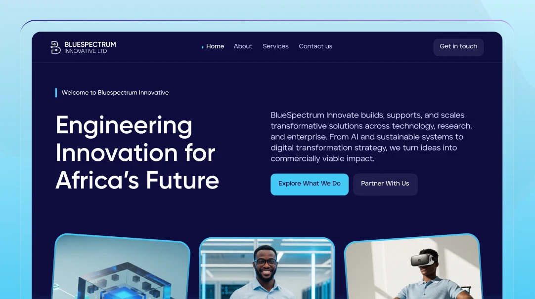 Bluespectrum Innovative website